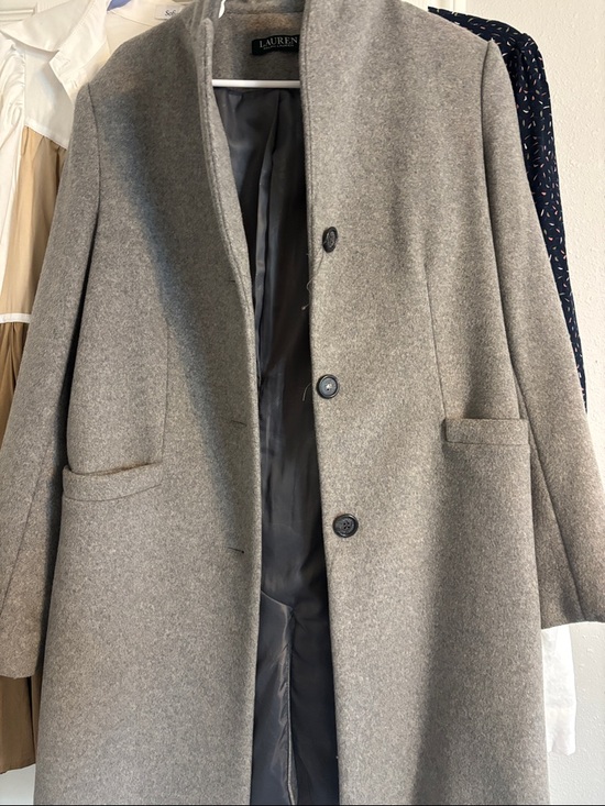 Lauren Ralph Lauren Jackets & Blazers - Lauren Ralph Lauren Gray Wool Blend Coat with Classic Label